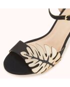 Sandales en Velours de Cuir Zoran noires - Talon 8 cm